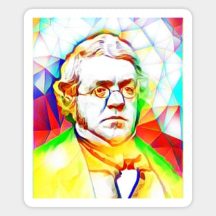 William Makepeace Thackeray Colourful Portrait | William Makepeace Thackeray Artwork 12 Magnet